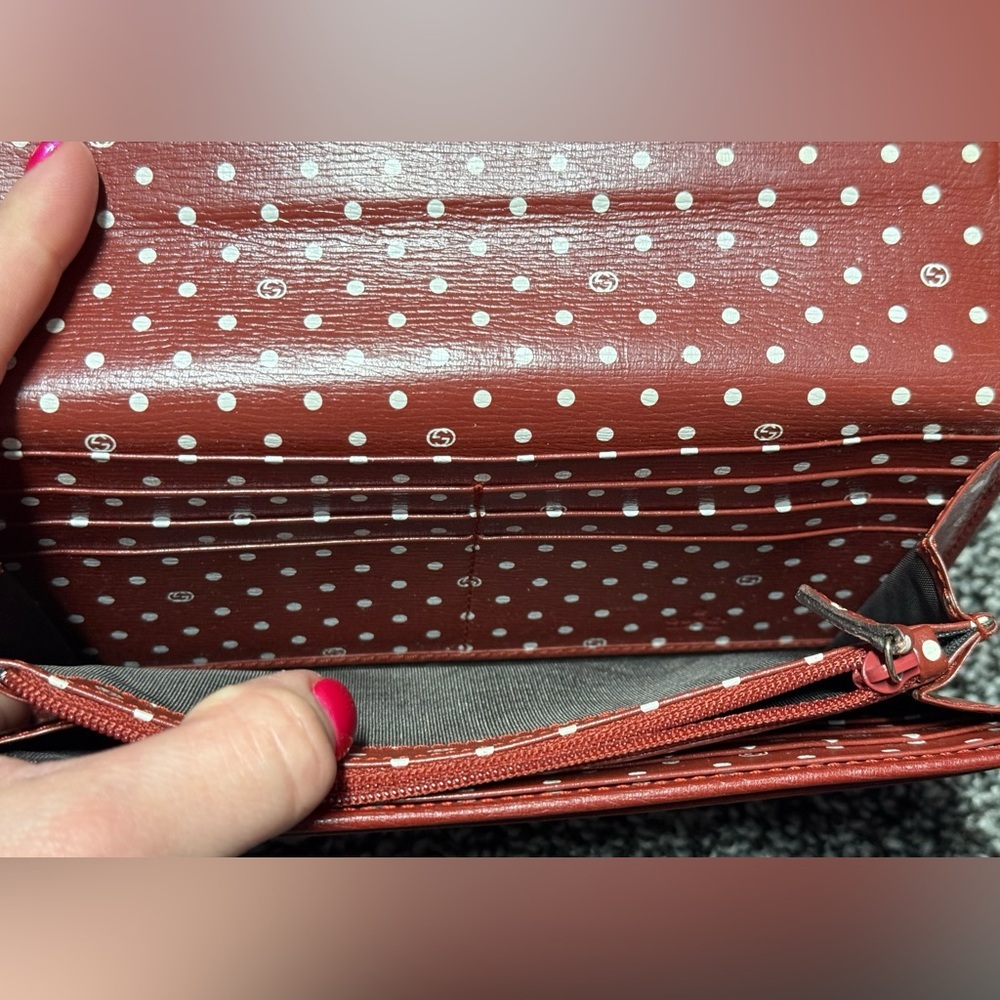 Gucci leather continental dark red wallet - Picture 13 of 16